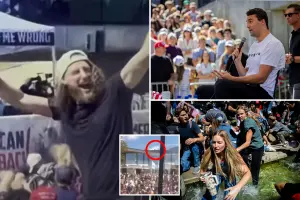 Mystery Bearded Man Seen Cheering After Charlie Kirk Assassination