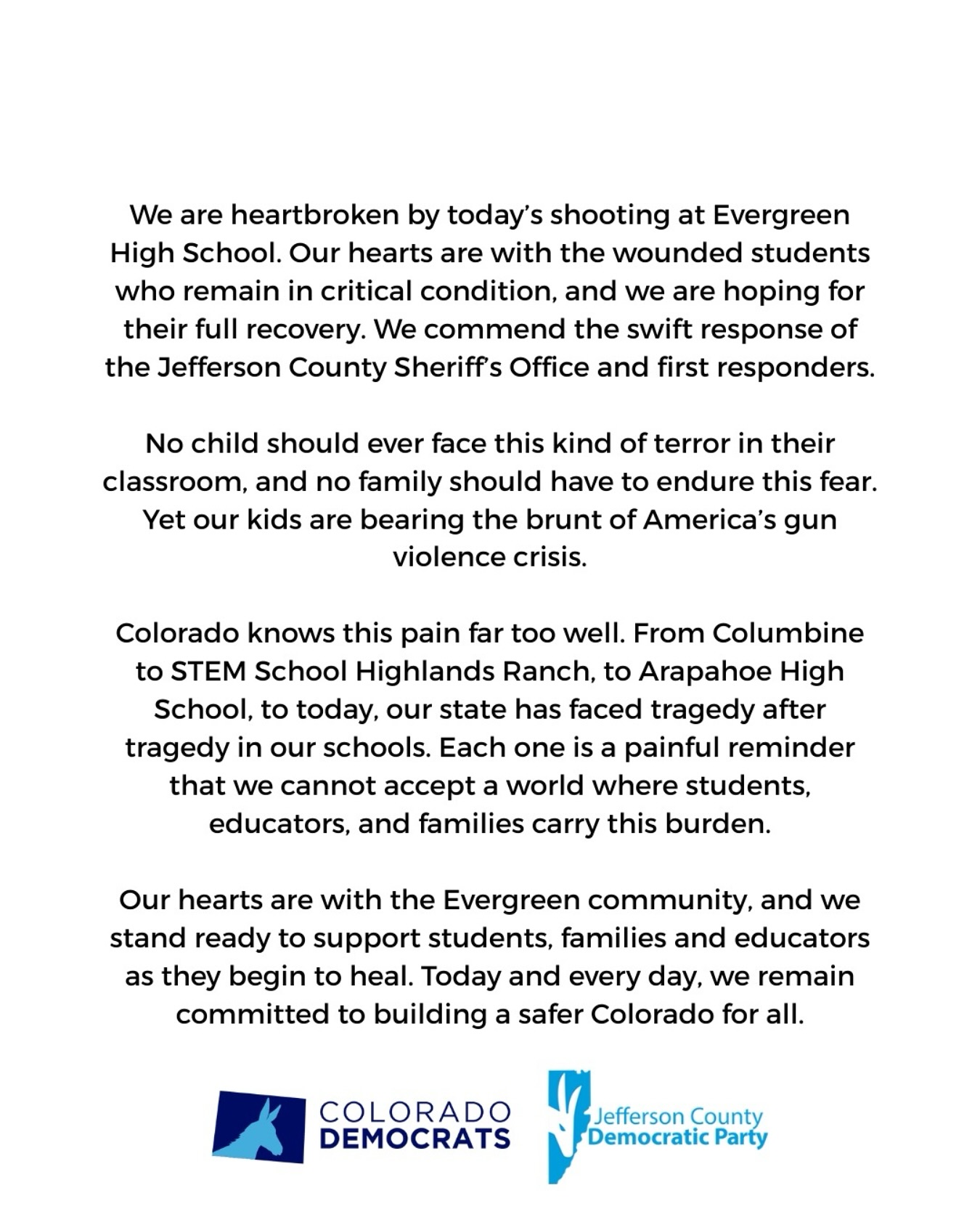 Heartbreak in Evergreen: Community Grieves After High School Shooting